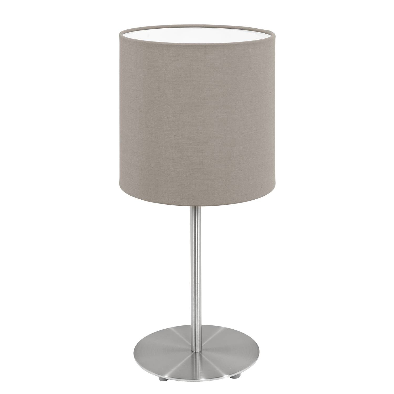 Eglo Pasteri Tafellamp Nikl Lichtbruin-grijs Textiel met E14 fitting