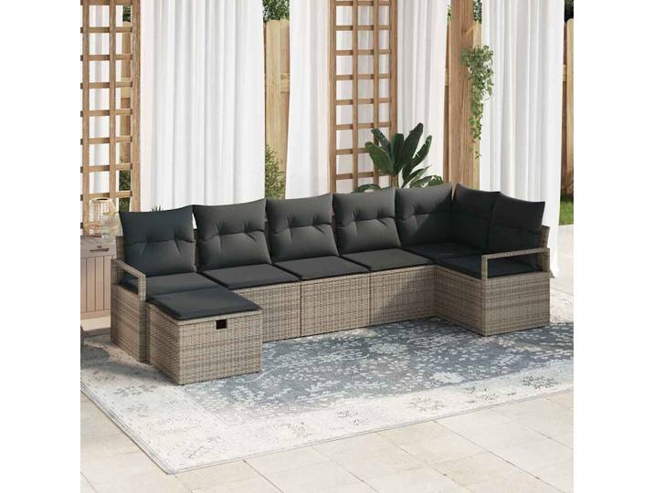 vidaXL Sofa Set 5 stk. Poly-Rattan