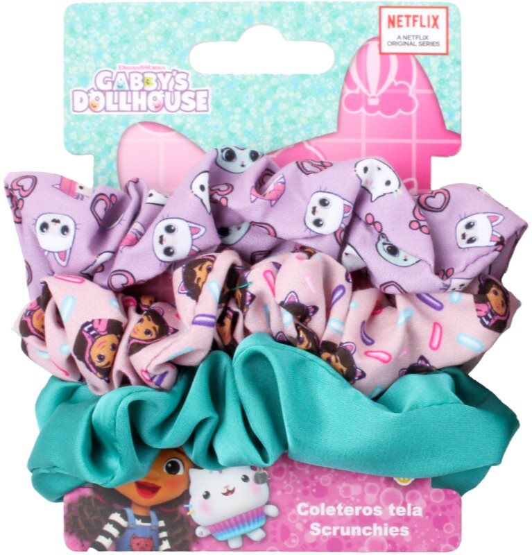 Gabby's Dollhouse Hair Accessories Scrunchies hair bands 3 pc