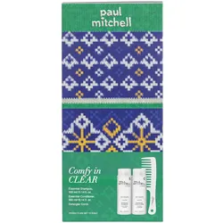 600ml Paul Mitchell Clear X-Mas Trio (Shampoo 300ml + Conditioner 300ml + Detangler Comb)