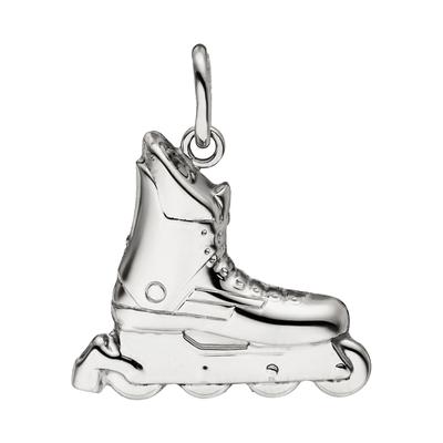 Kettenanhänger JOBO "Anhänger Inline-Skate 17 mm", silber (silber 925), Schmuckanhänger, Damen, Silber 925 (Sterlingsilber), Kettenanhänger, 925 Silber rhodiniert