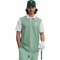 Seve Polo Icon Block Cotton, gruen/weiss
