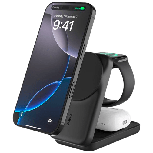 Belkin Ultracharge 3-In-1 Kabelloses Ladegerät 25W Schwarz