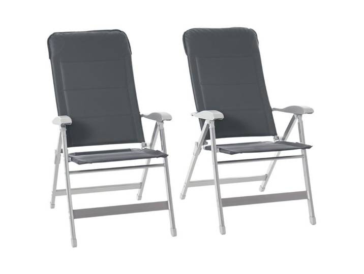 Chaise de jardin pliante - Outsunny - 75x61 5x115cm - Aluminium - gris