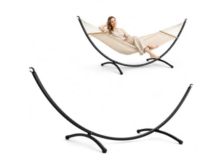 AMANKA 300x100 Hängemattengestell Outdoor bis 120kg - Wetterfester Metall Ständer Hängematte Gestell Outdoor Schaukelliege - Gestell für Hängematte Schwungliege - Hängematten Gestell Stabhängematte