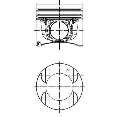 Kolbenschmidt Kolben [Hersteller-Nr. 40262620] für Vauxhall, Opel, Renault, Nissan