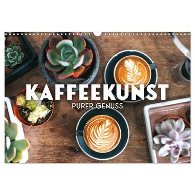 Kaffeekunst - Purer Genuss (Wandkalender 2027 DIN A3 quer), CALVENDO Monatskalender