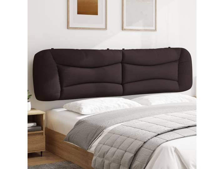 vidaXL Kopfteil-Kissen Hvar Dunkelbraun 200 cm Stoff