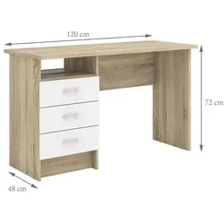 Ebuy24, Schreibtisch, Schreibtisch Fula (120 x 48 x 73 cm)