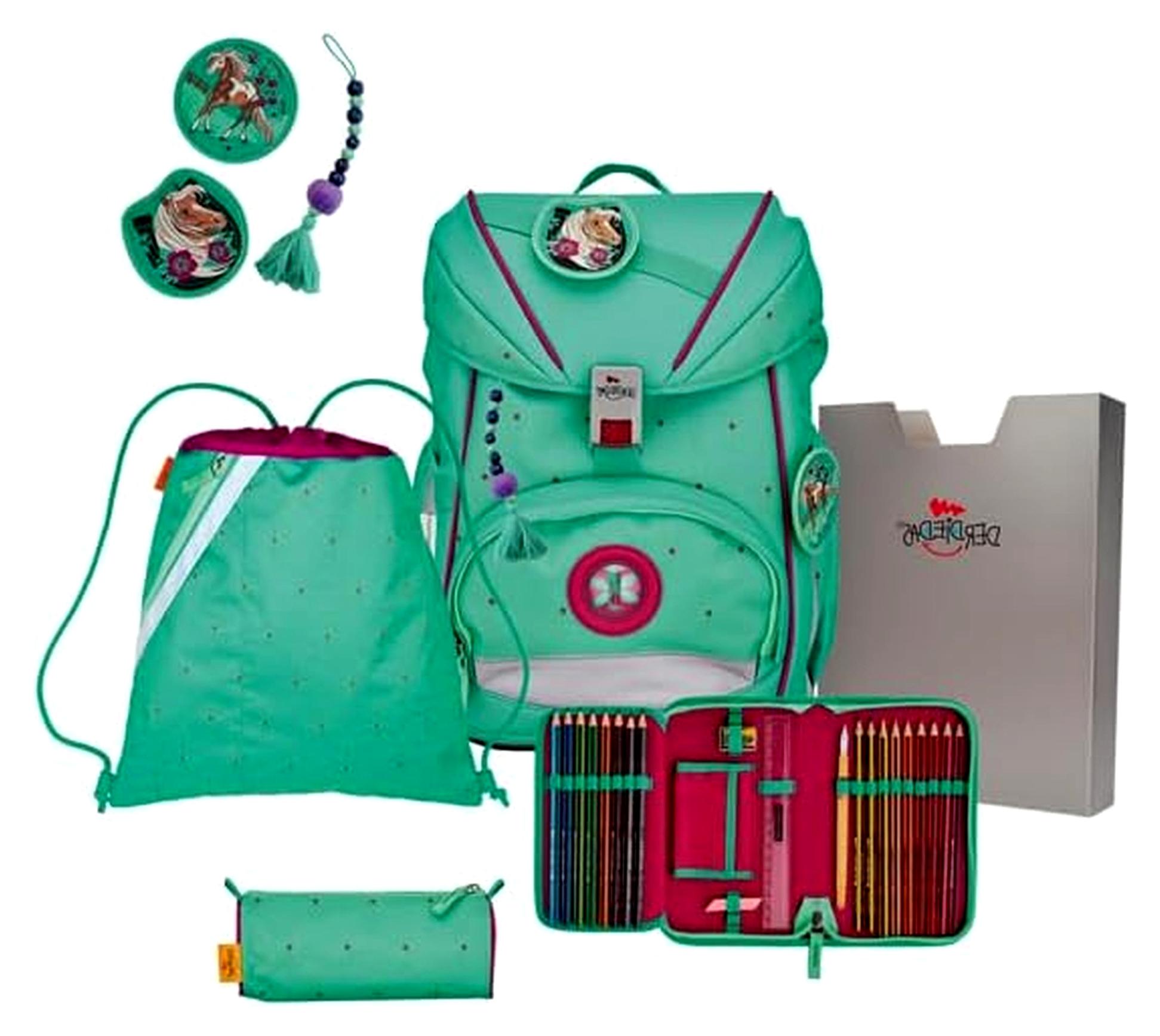 ErgoFlex Schulranzenset 5-teilig Peppermint Pony