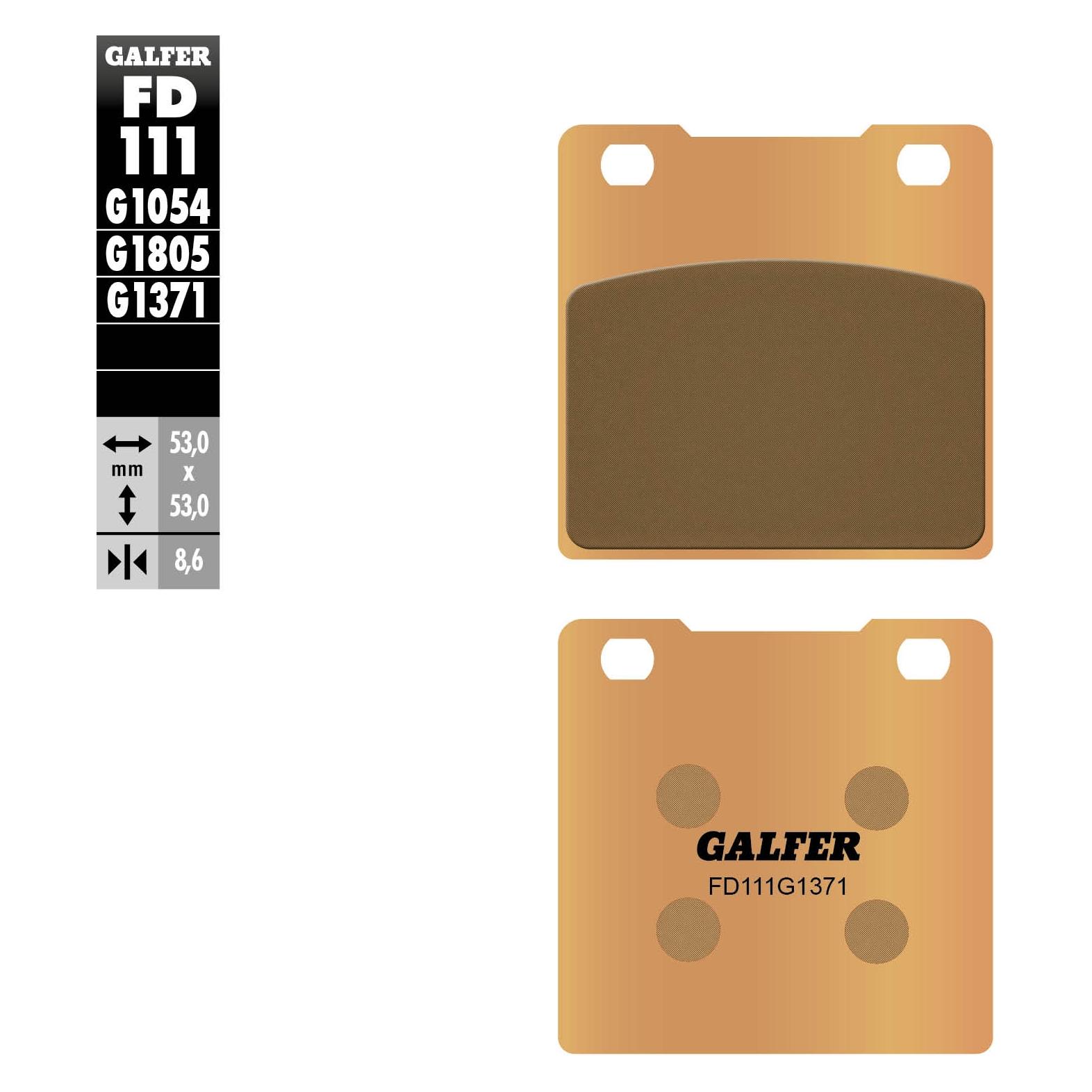 Galfer Bike Bremsbelag Galfer Sin.Hin (Sintermetall) (FD111-G1371)
