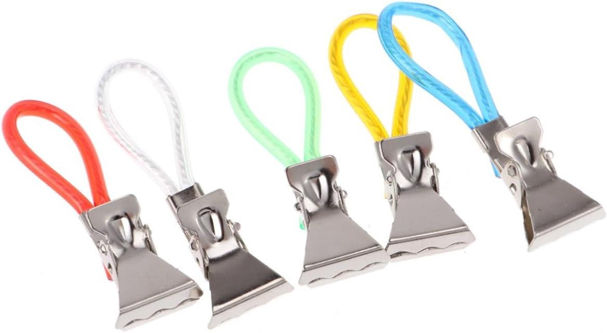 20 stuks Handdoek Clips met Touw Ontwerp voor Keuken en Badkamer - Gemengde Kleuren