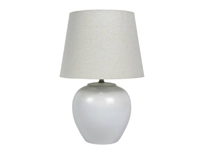 Relaxdays Lampe de table tissu & socle céramique