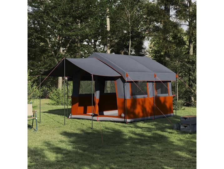 vidaXL Familienzelt für 4 Personen 4 Personen Grau und Orange