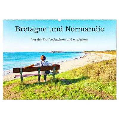 Bretagne und Normandie - Vor der Flut beobachten und entdecken (Wandkalender 2026 DIN A2 quer), CALVENDO Monatskalender