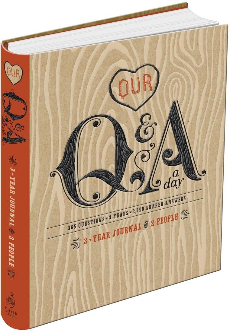 Our Q&A; a Day: 3-Year Journal for 2 People by Potter Gift - Hardback Couples Journal - Anniversary & Wedding Gift Keepsake