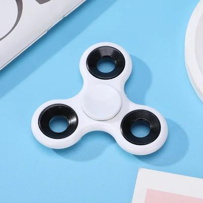 Inspired Living ABS Tri Spinner Fidget Spinner Smooth Spin EDC Spinner For Calm Focus & Everyday Stress Relief white