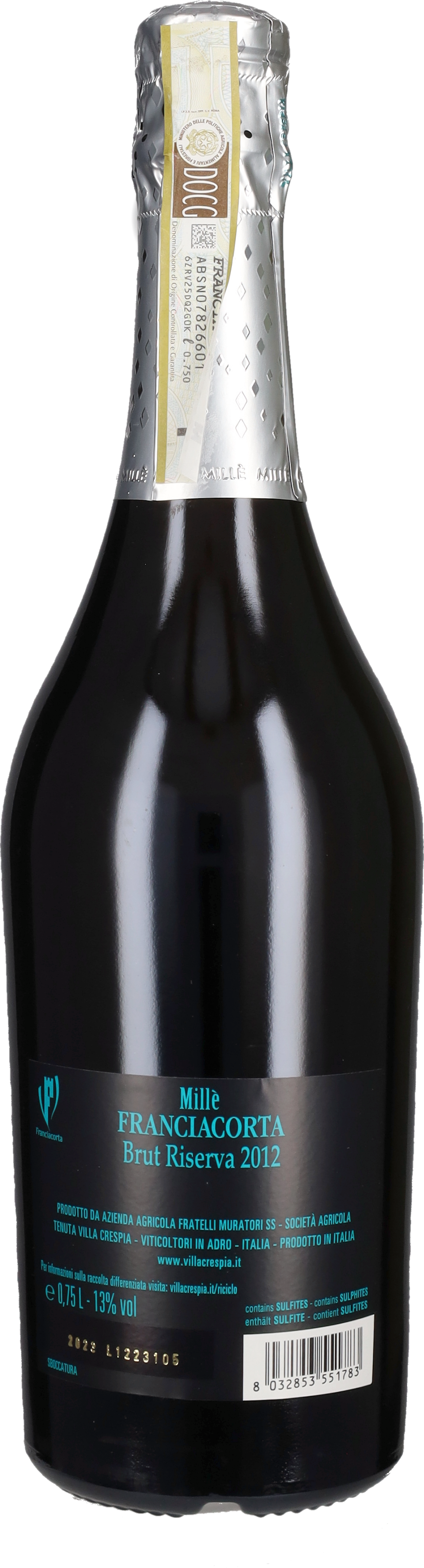 Franciacorta Brut Riserva 'Villa Crespia Millè' Muratori 2018