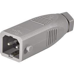 Hirschmann 930620106-200 Netz-Steckverbinder STAS Stecker, gerade Gesamtpolzahl: 2 + PE 16 A Grau 200 St.