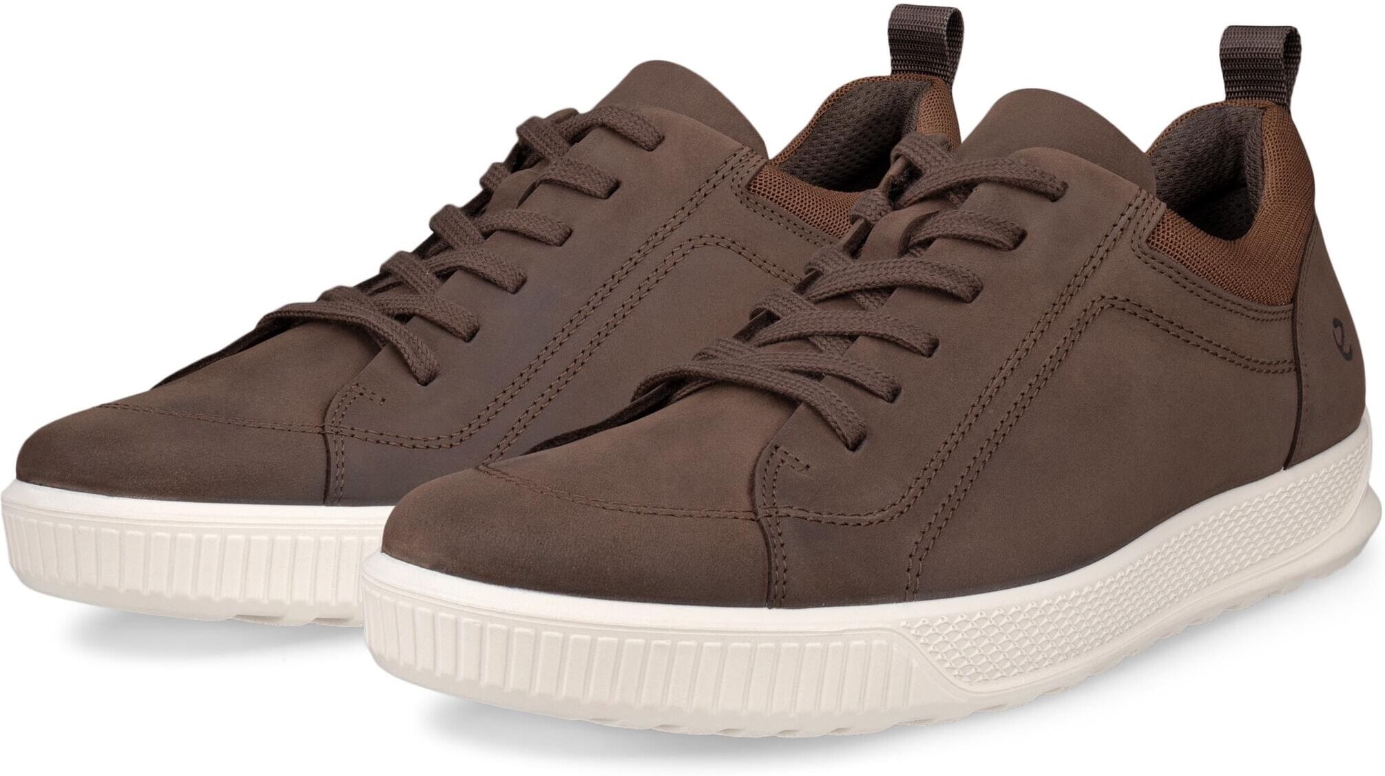 Sneaker ECCO "BYWAY", Herren, Gr. 41, Textil, braun (dunkelbraun), Nubukleder, Schuhe Sneaker, Schnürschuh, Halbschuh, Freizeitschuh mit griffiger Laufsohle dunkelbraun 41, Textil