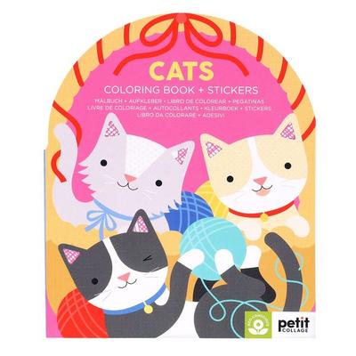 Cats Coloring Book + Stickers, Taschenbuch von Petit Collage, Abrams & Chronicle, 978-1-79724-155-5