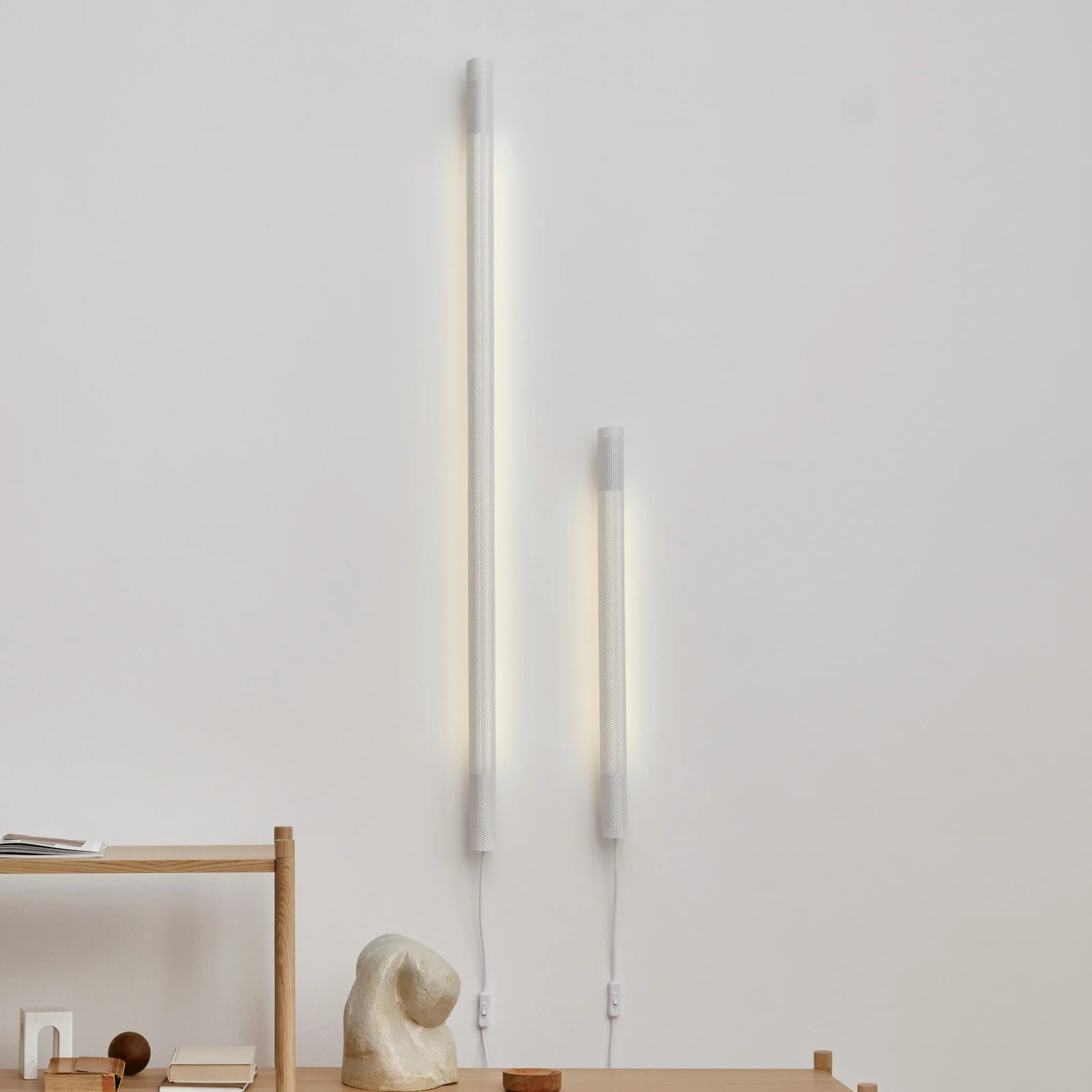GEJST Radent wandlamp wit metaal hoogte 135 cm