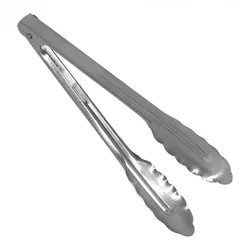 EMGA Servierzange : Edelstahl , abgerundete Kanten + Feder : 240mm