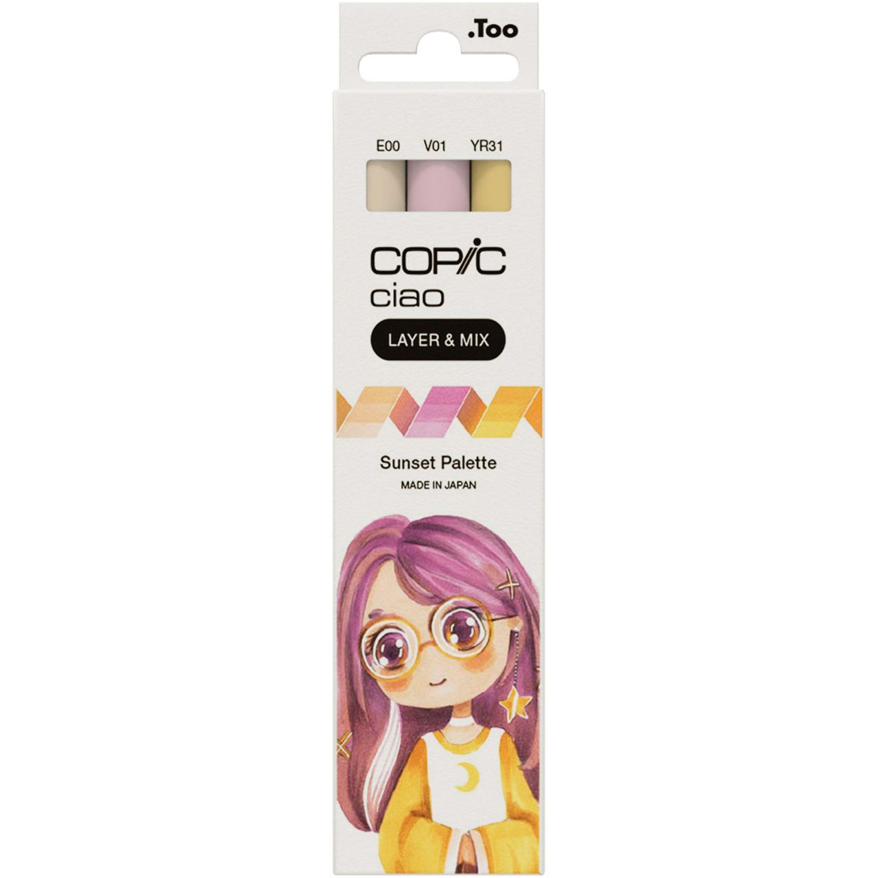 COPIC Ciao Sunset Palette Layoutmarker-Set farbsortiert 1,0 + 6,0 mm, 3 St.