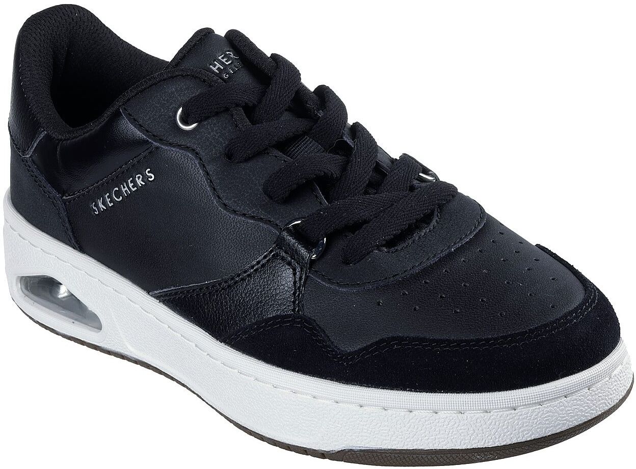 Sneaker SKECHERS "UNO CTL", Damen, Gr. 40, Textil, schwarz, Lederimitat, Veloursleder, Schuhe Sneaker, Retro Sneaker, Schnürschuh mit Materialmix schwarz 40, Textil