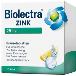 Biolectra ZINK 25mg 20 St Brausetabletten
