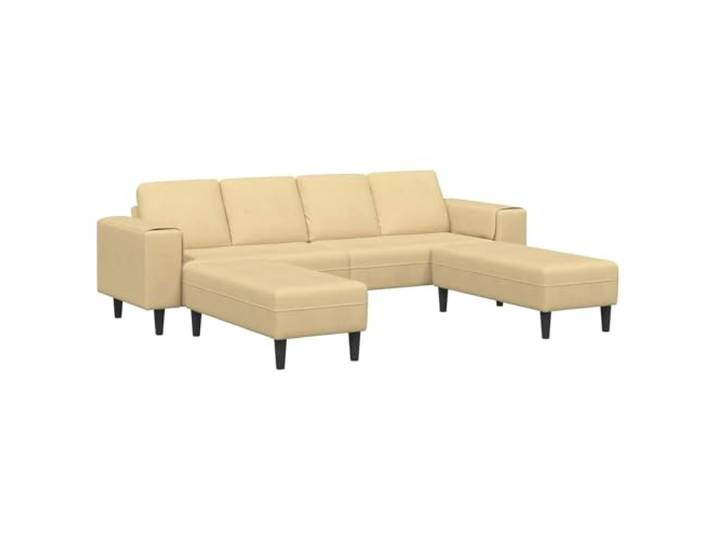 IBUQDDV Sofa Grau-Grün 250 x 188 x 76 cm Cordstoff Modernes Design, Cord-Stoff, Federkissen, schwarze Füße, Innenbereich, Wohnzimmer, Leseecke