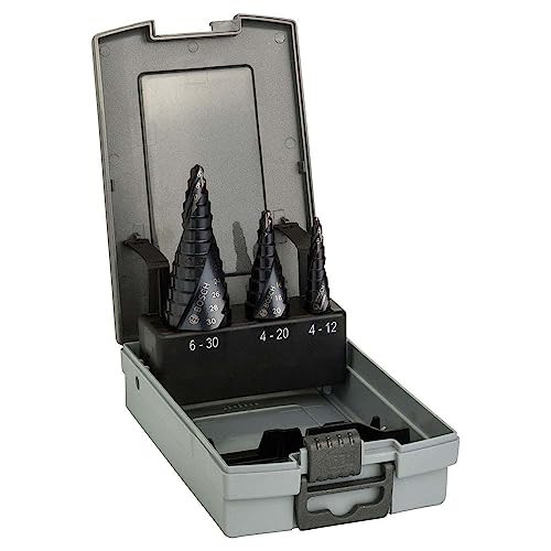 Bosch Professional 3-delige stapboorset HSS-AlTiN met 3-vlak-schacht