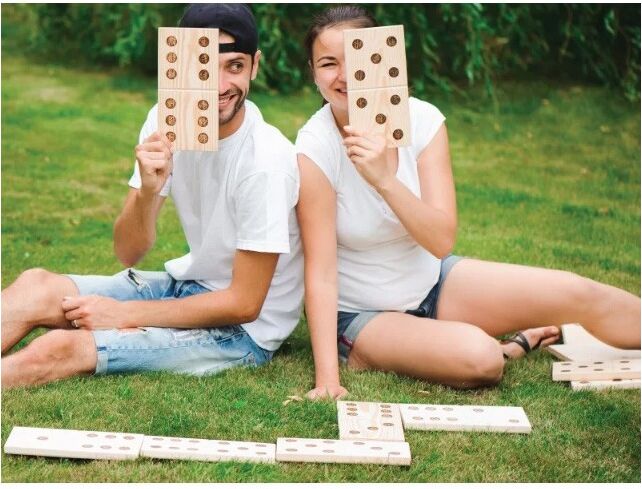 Uber Games Dominos Géants 25cm - Caisse en bois
