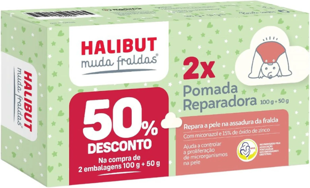 Halibut Muda Fraldas Pomada Reparadora 100g+50g