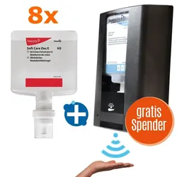 Diversey IntelliCare Sensorspender Aktions-Set schwarz 8x Händedesinfektion und IntelliCare Spender schwarz, gratis
