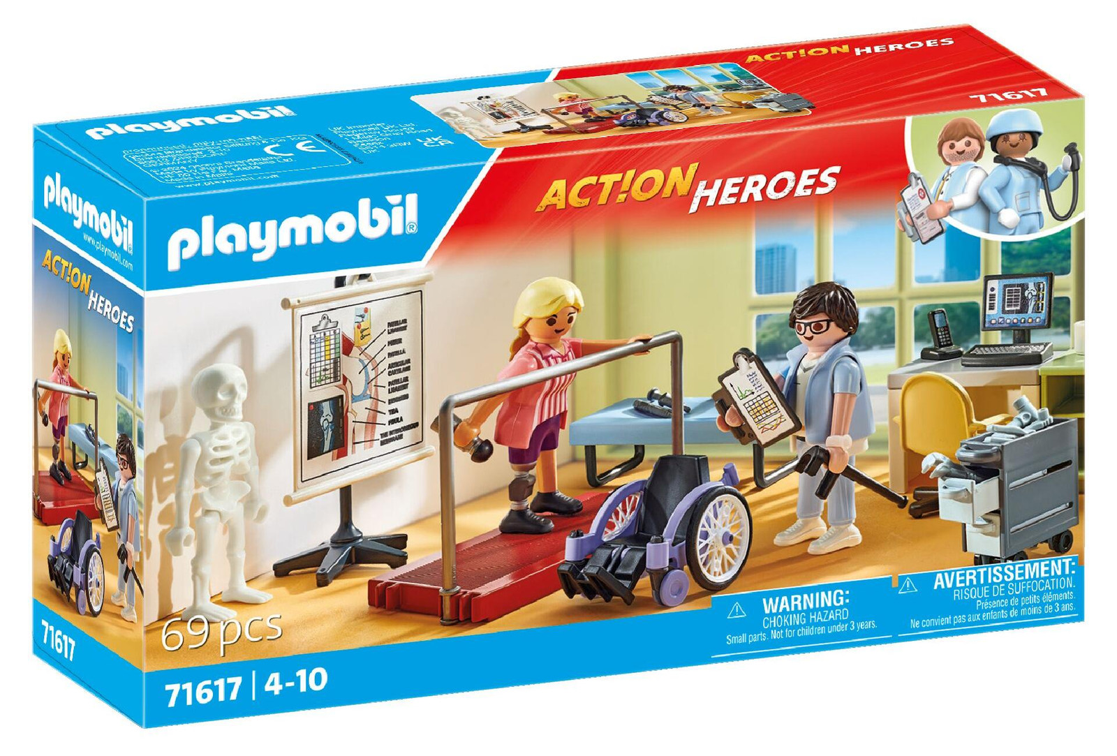 Playmobil 71617 Physiotherapy Workshop Hospital Action Heroes Set met 69 stuks
