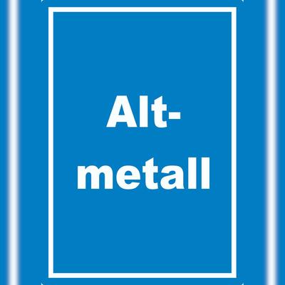 HB-Druck Altmetall Mülltrennung Aufkleber mit Text A0 (841x1189mm)