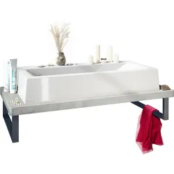WASCHBECKENUNTERSCHRANK Nizza Beton Oxid Optik