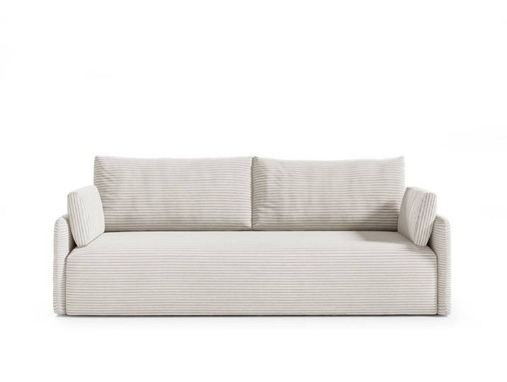 moebelfaktor Schlafsofa Mino 3-Sitzer POSO Cord Stoff, mit Ausklappfunktion