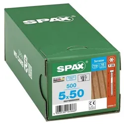SPAX Terrassenschrauben T25 Zylinderkopf Edelstahl A2 5 x 50 mm 500 Stück silber