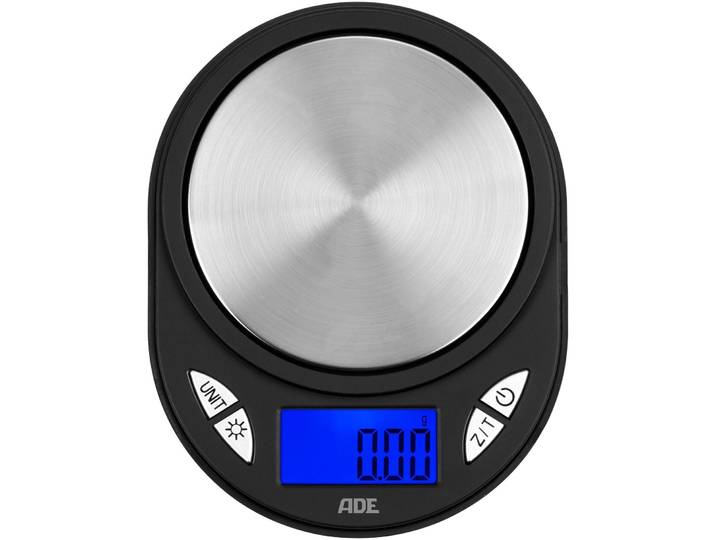 Küchenwaage ADE Schwarz, Silber, Silber Edelstahl B 13 cm 0.01 g - Küchenwaage