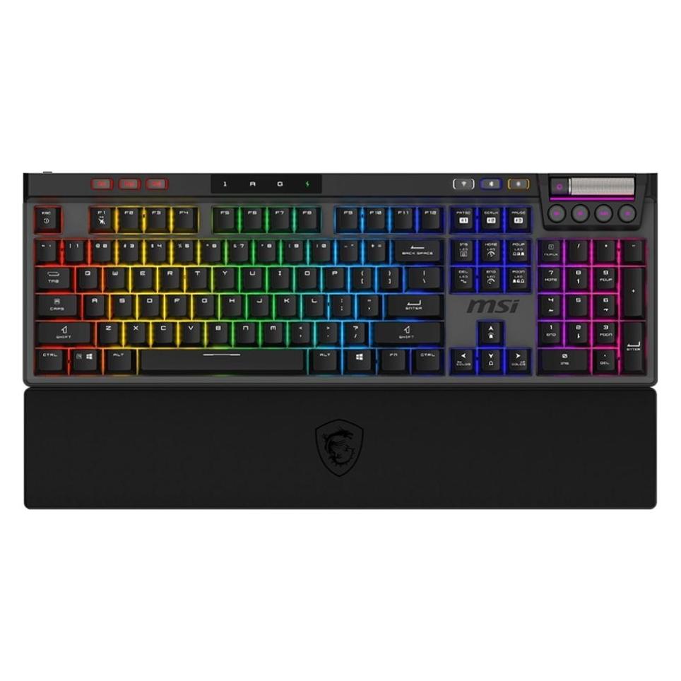MSI Computer keyboard KEYBOARD GAMING BLACK US/STRIKE PRO W SILENT US (US, Kabelgebunden, Kabellos) (STRIKE PRO W SILENT US)