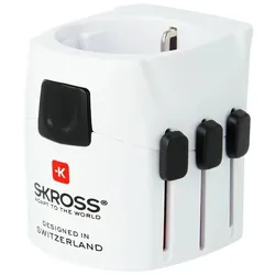 SKROSS World Travel Adapter with Ground Plugs (no CH & IT)
