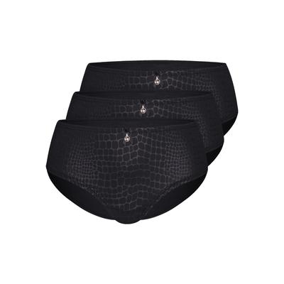 Panty SASSA "3er Pack Panty Pure Animal", Damen, Gr. 38, 3 Stk., schwarz, Mikrofaser, , figurbetont, Unterhosen Panty