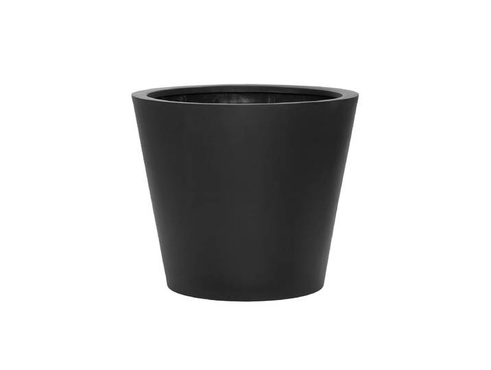 Hochwertiger In-/Outdoor Blumentopf „Natural Bucket“ Schwarz Ø 58 x 50 cm Pottery Pots