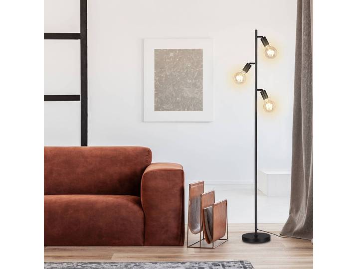 Lampadaire Kuglo Ø 22cm Noir Matériau : Métal Surface en métal : Laqué Type de métal : Fer E27