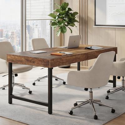 Bluebell Industrial 55-Inch Small Conference/Meeting Table with Metal Frame