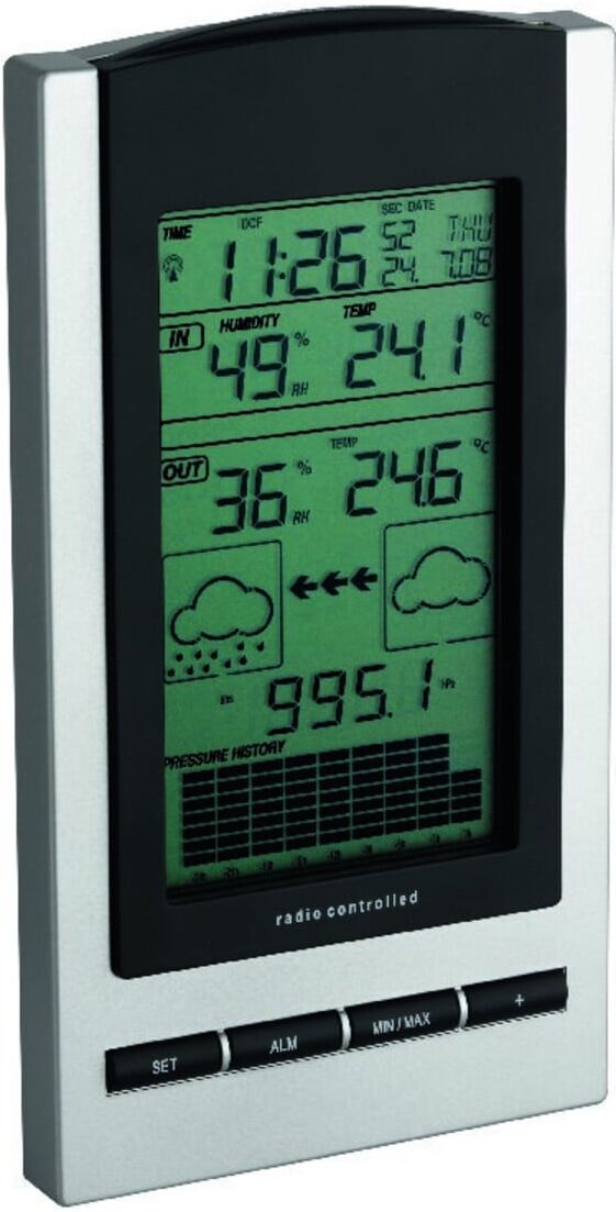 TFA Dostmann Funk-Wetterstation GAIA inkl. Sender, silb./schw. (4009816018045)