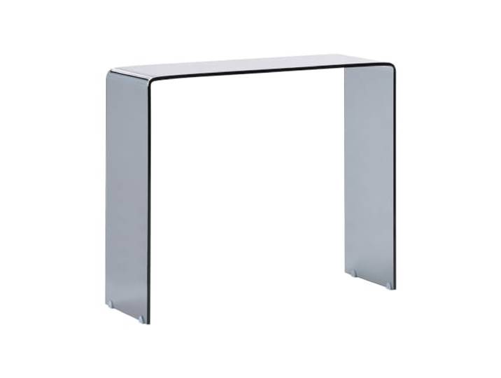 Beliani Minimalistischer Konsolentisch transparent/schwarz Glas Kendall