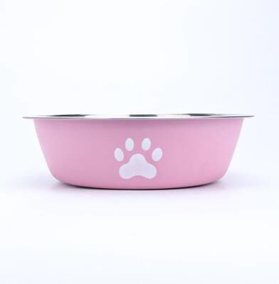 Uplifted Finds Anchor Base Stainless Steel Feeding Bowl pink 14 Cm